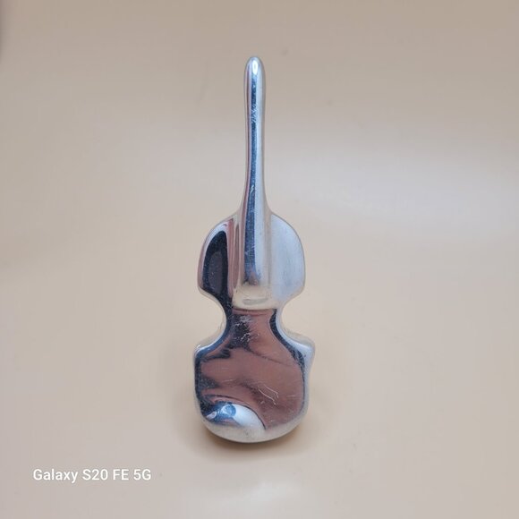 Hoselton Signed Aluminum Cello Sculpture Vintage Figurine Canada MCM - Picture 5 of 11